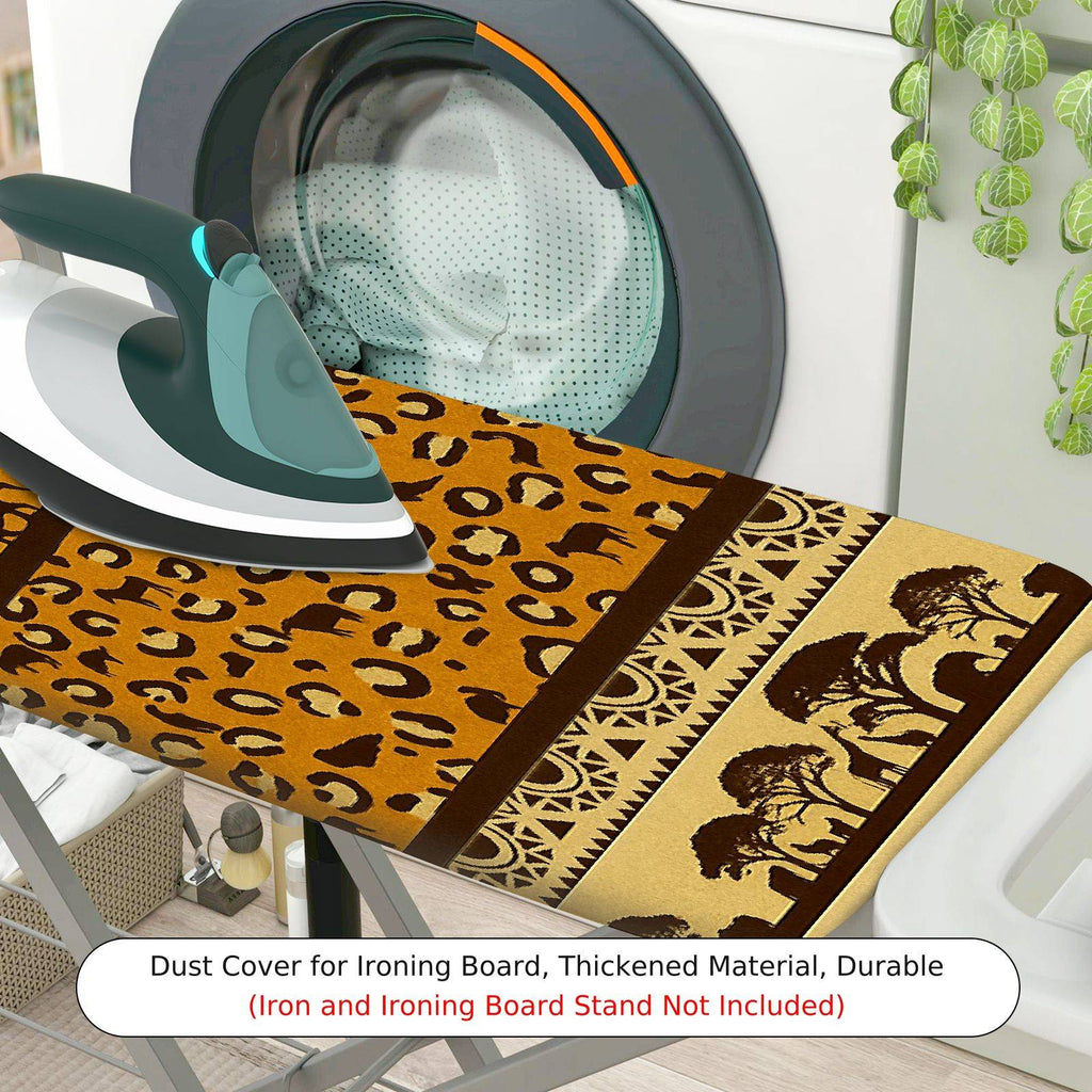 1-Piece Leopard Safari Animal  Ironing Board Cover, Universal Size, Without Board