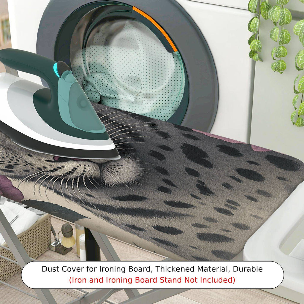 1-Piece Leopard Floral Animal  Ironing Board Cover, Universal Size, Without Board