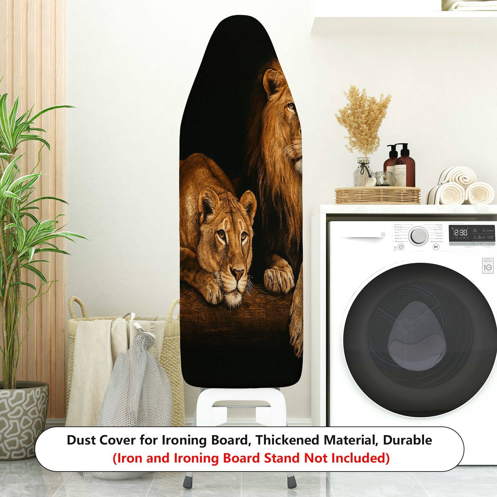 1-Piece Lion Animal Elegant  Ironing Board Cover, Universal Size, Without Board
