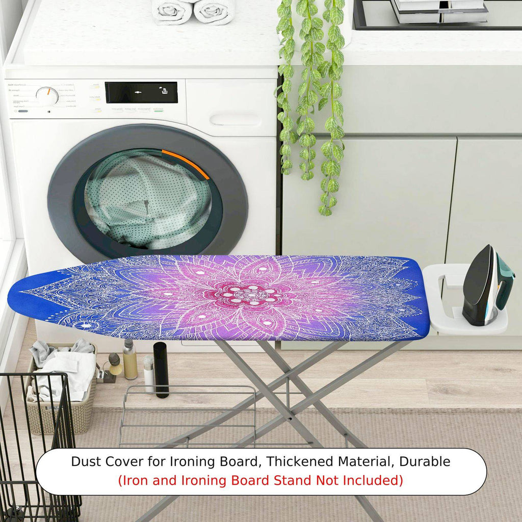 1-Piece Mandala Pink Blue  Ironing Board Cover, Universal Size, Without Board