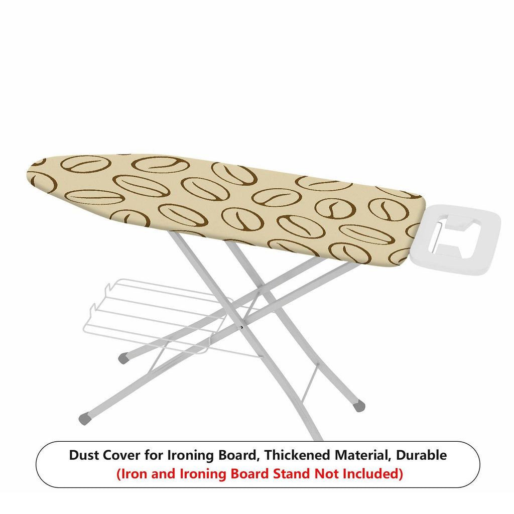 1-Piece Coffee Bean Pattern Beige  Ironing Board Cover, Universal Size, Without Board