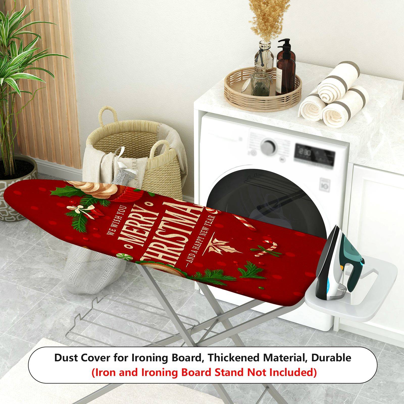 1-Piece Christmas Holiday Festive  Ironing Board Cover, Universal Size, Without Board