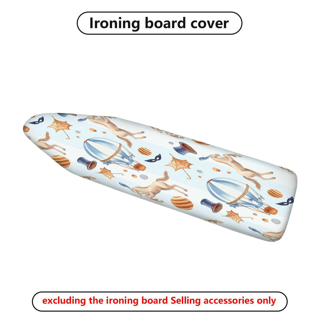 1-Piece Animals Hot Air Balloon Stars  Ironing Board Cover, Universal Size, Without Board