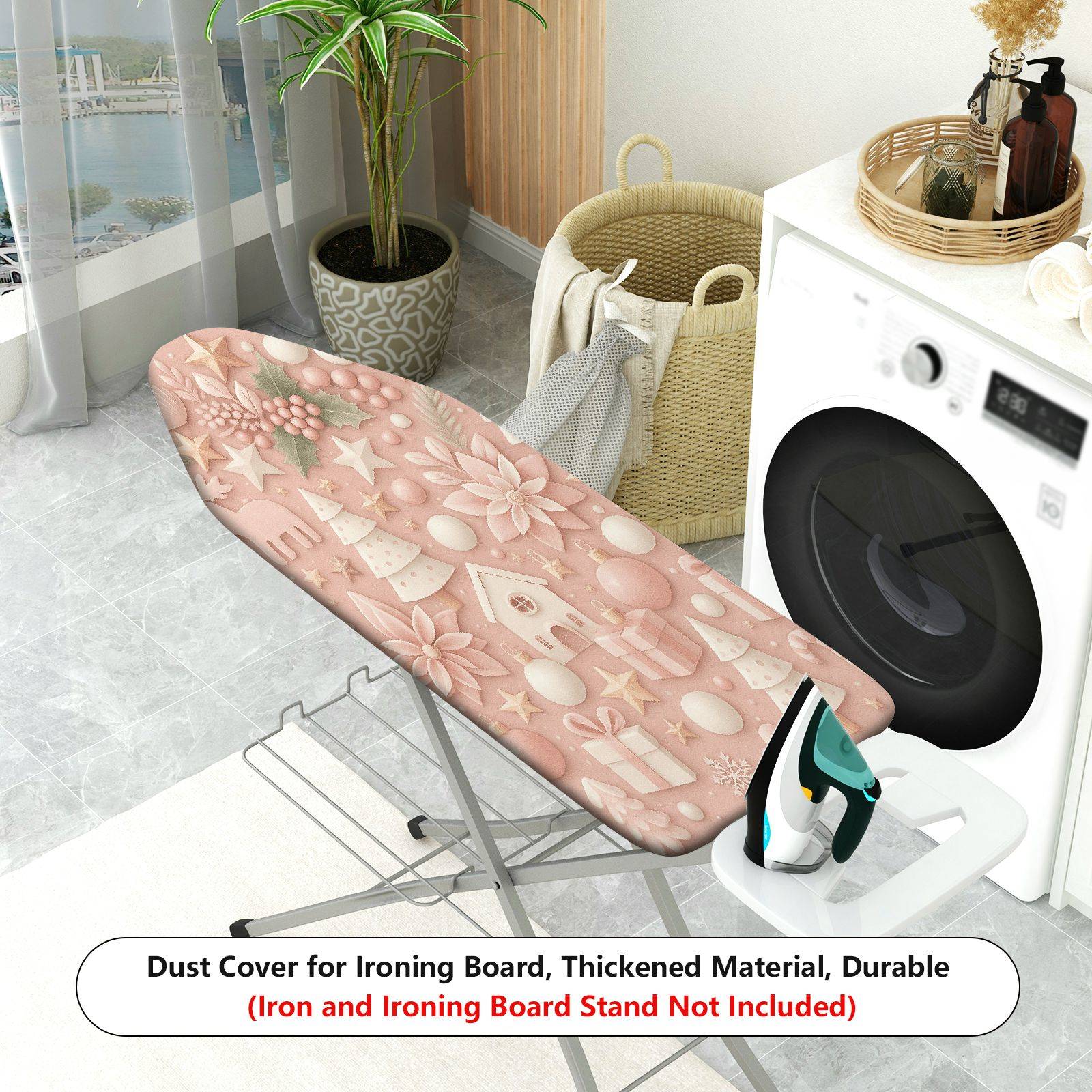1-Piece Christmas Winter Holiday  Ironing Board Cover, Universal Size, Without Board