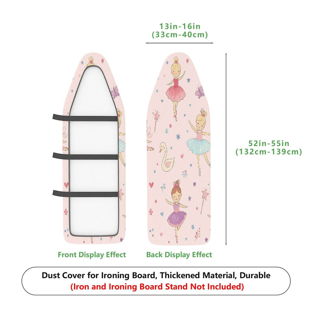 1-Piece Ballet Ballerina Pink  Ironing Board Cover, Universal Size, Without Board