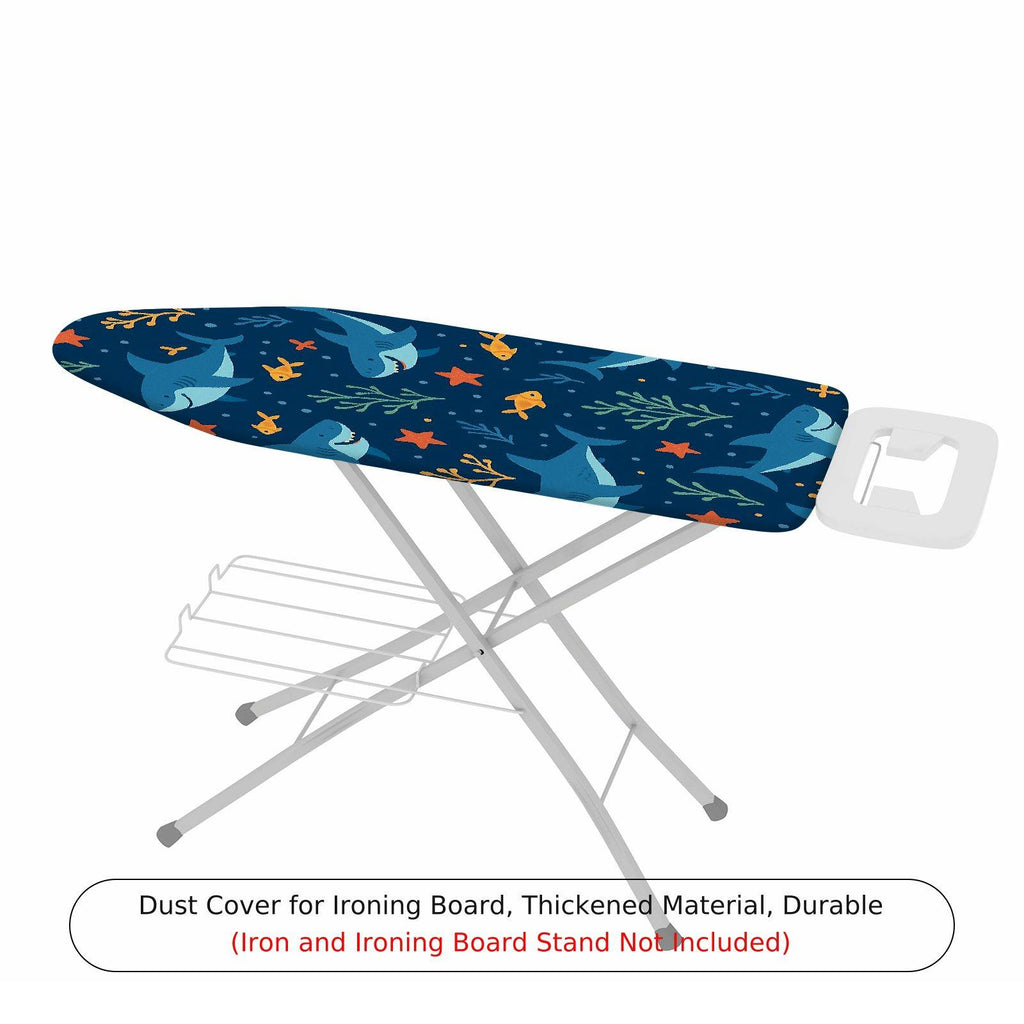 1-Piece Shark Ocean Fish  Ironing Board Cover, Universal Size, Without Board