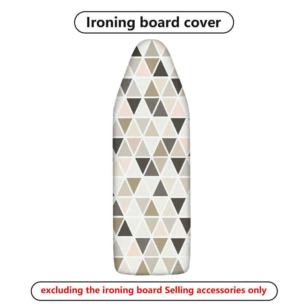 1-Piece Geometric Pattern Beige Brown Triangle  Ironing Board Cover, Universal Size, Without Board