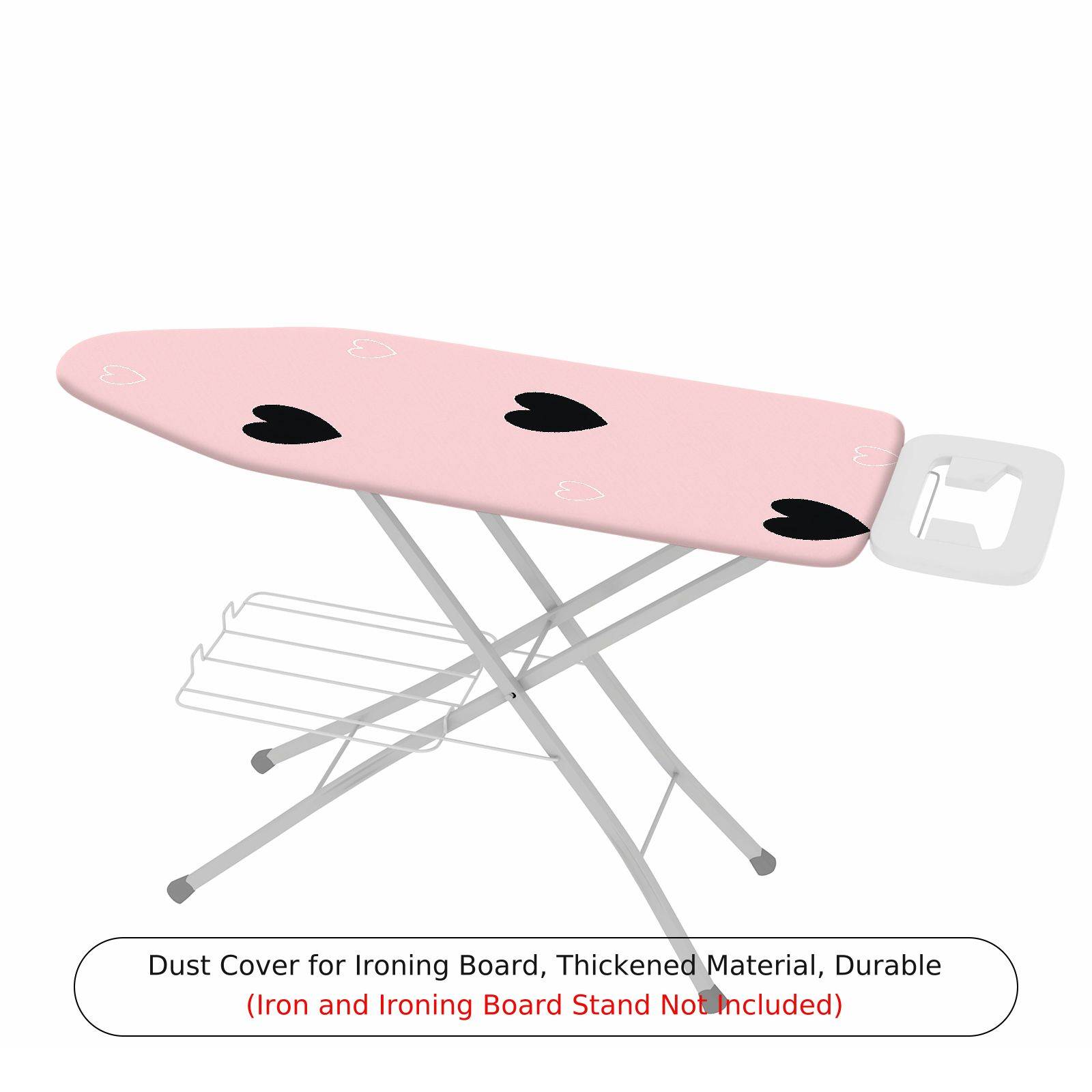 1-Piece Heart Pink Romantic  Ironing Board Cover, Universal Size, Without Board