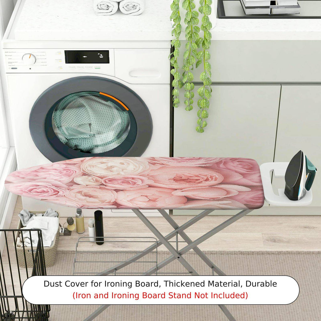 1-Piece Floral Pink White  Ironing Board Cover, Universal Size, Without Board