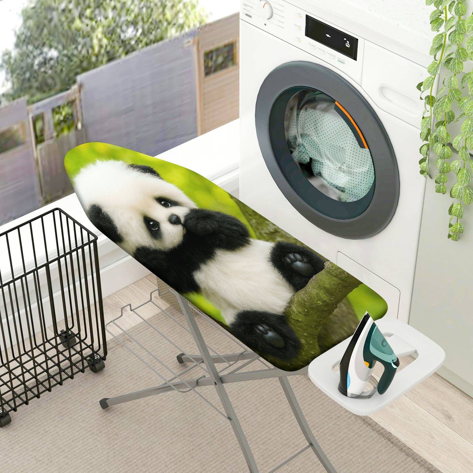1-Piece Cute Panda Forest Animal  Ironing Board Cover, Universal Size, Without Board