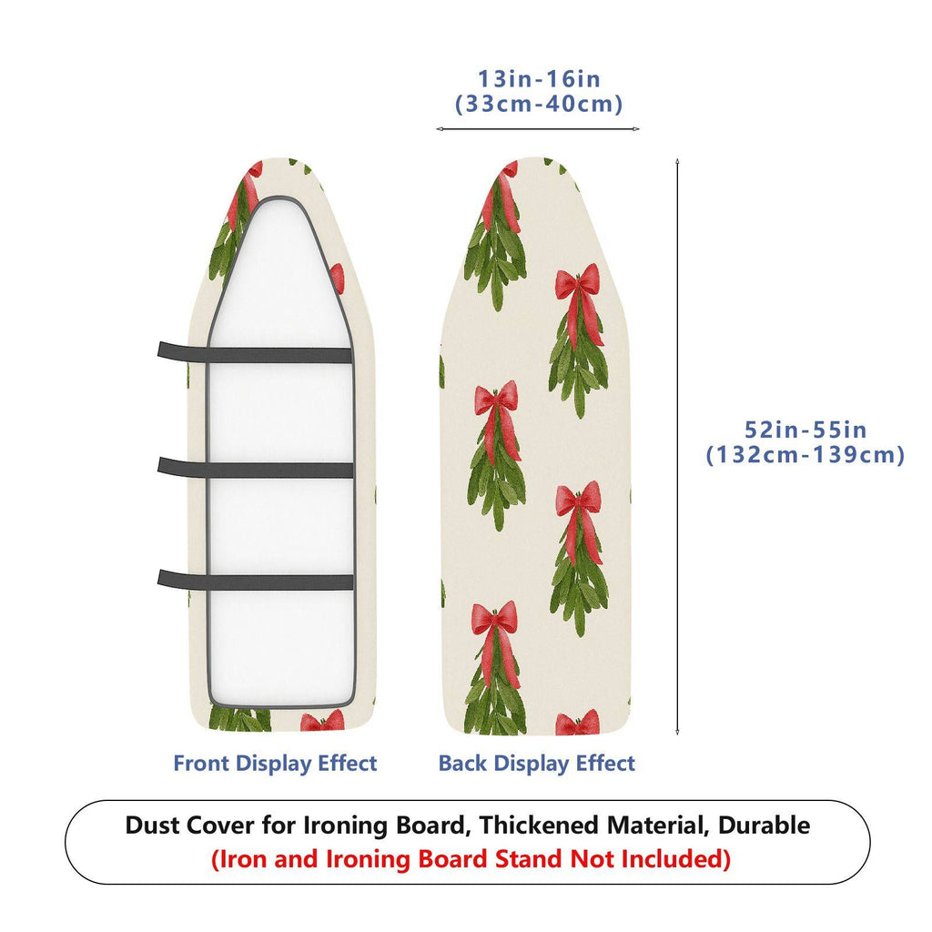 1-Piece Christmas Bow Greenery  Ironing Board Cover, Universal Size, Without Board