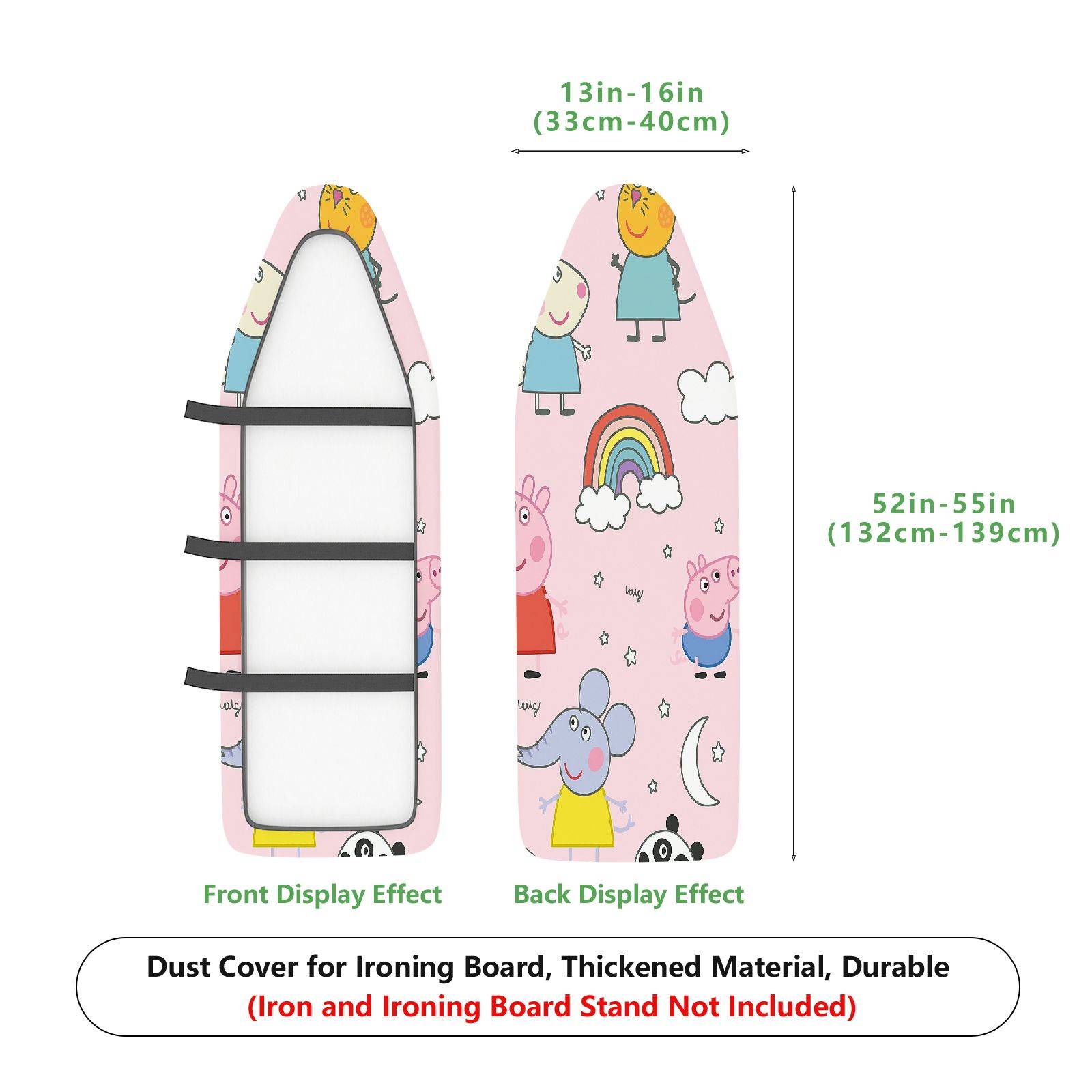 1-Piece Rainbow Animal  Ironing Board Cover, Universal Size, Without Board