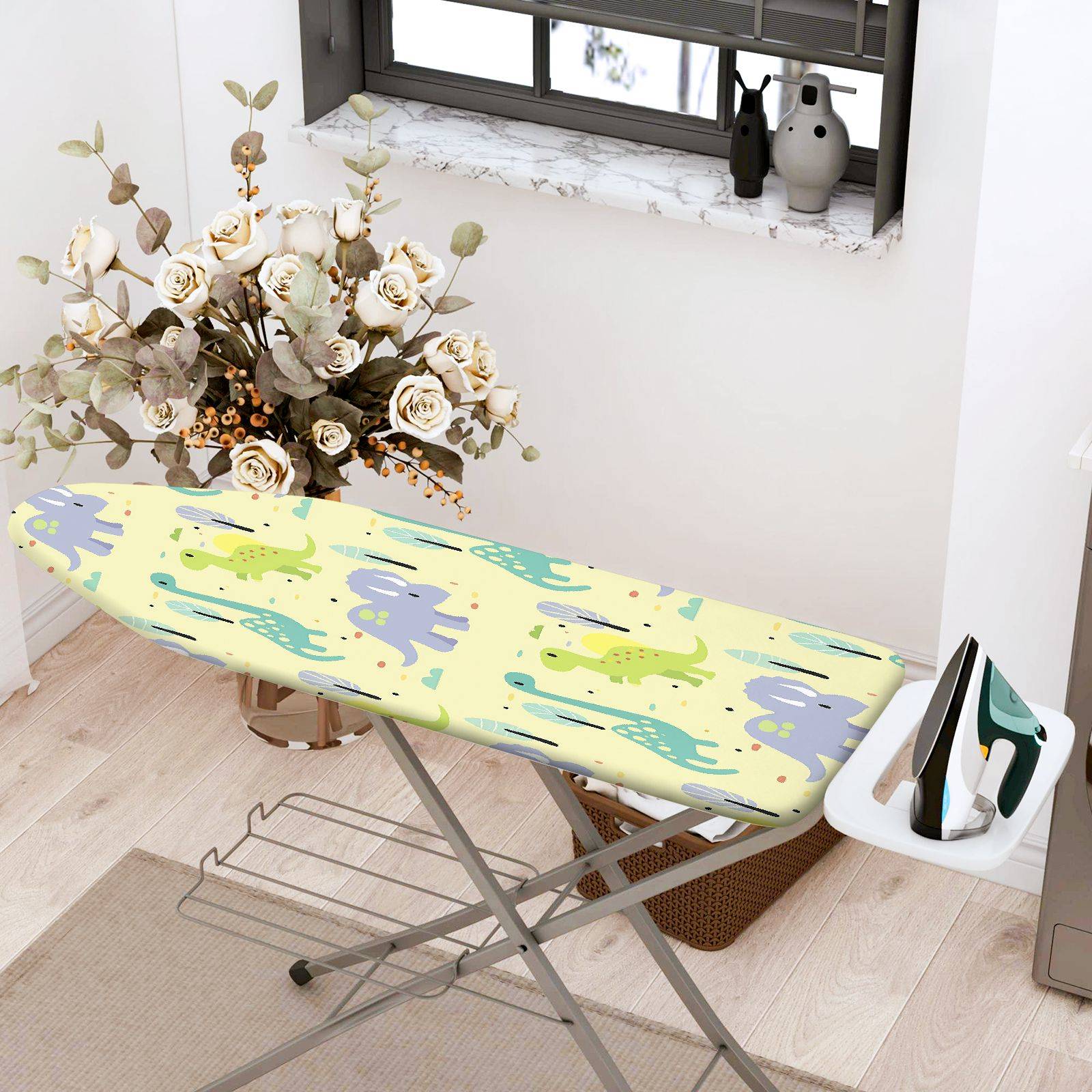 1-Piece Elephant Dinosaur Animal  Ironing Board Cover, Universal Size, Without Board