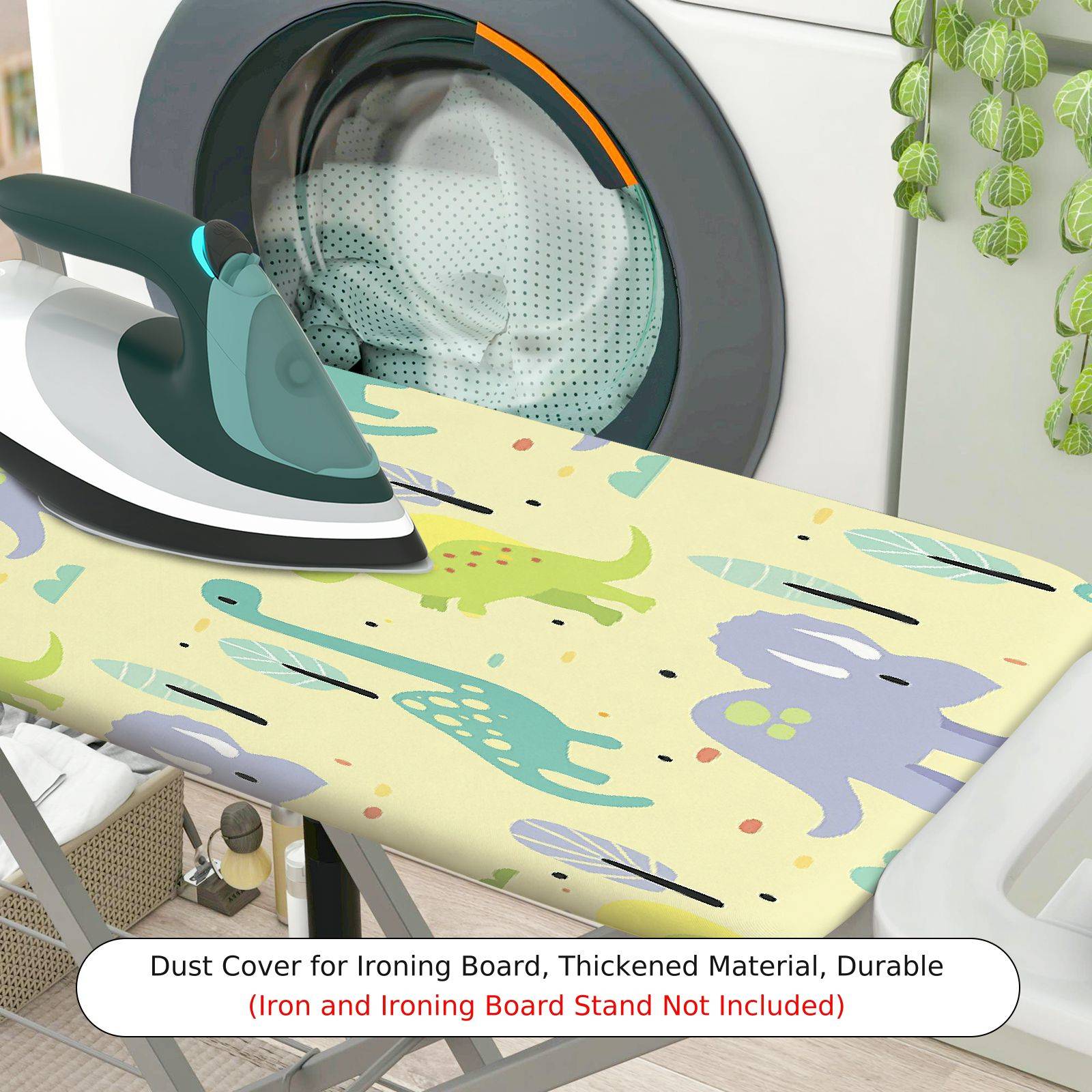1-Piece Elephant Dinosaur Animal  Ironing Board Cover, Universal Size, Without Board