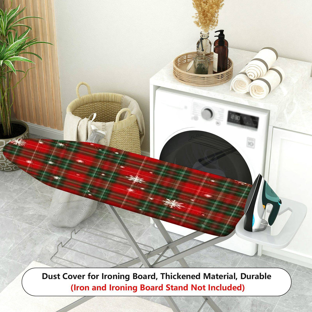 1-Piece Plaid Snowflake Christmas  Ironing Board Cover, Universal Size, Without Board