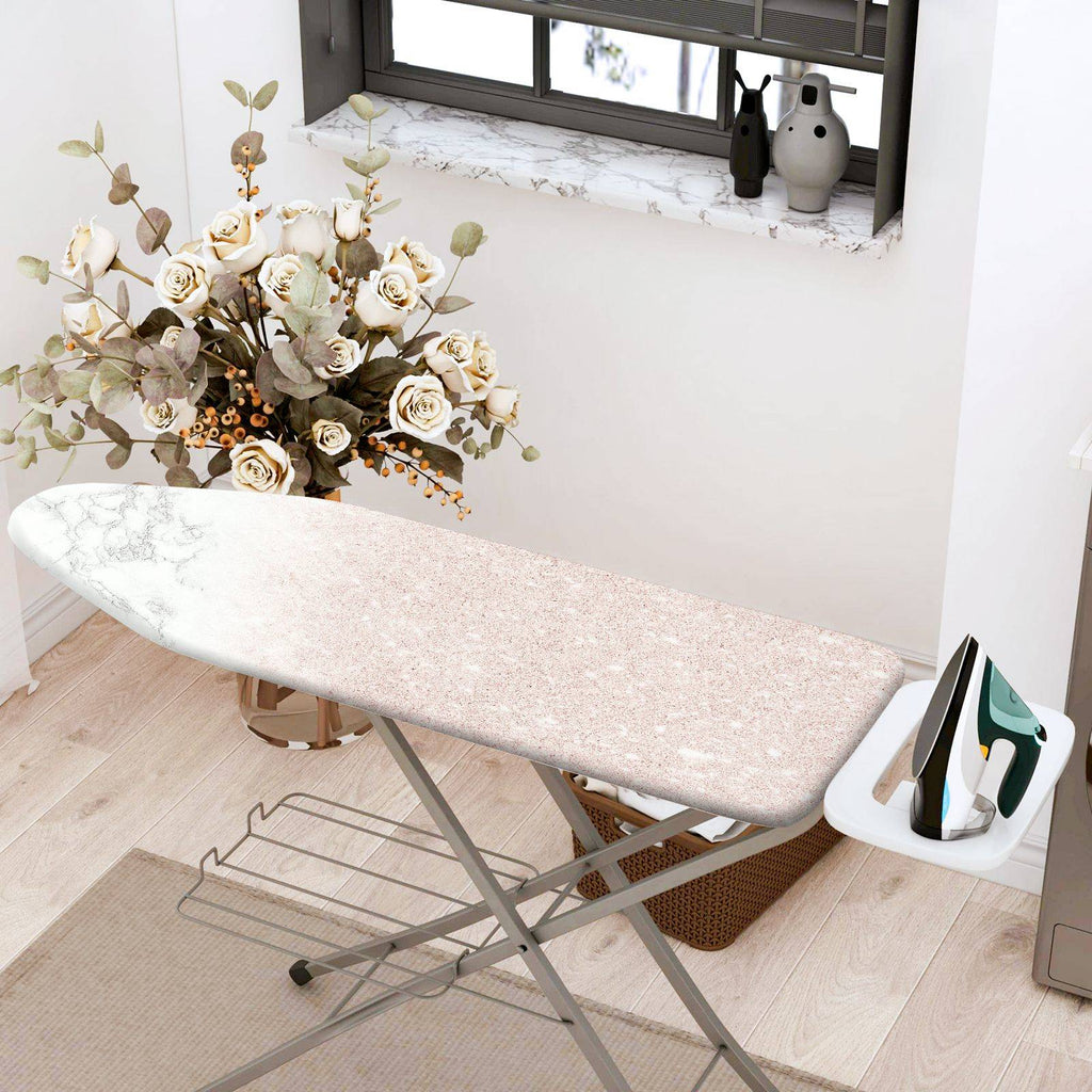 1-Piece Marble Pattern Elegant Design Pink  Ironing Board Cover, Universal Size, Without Board