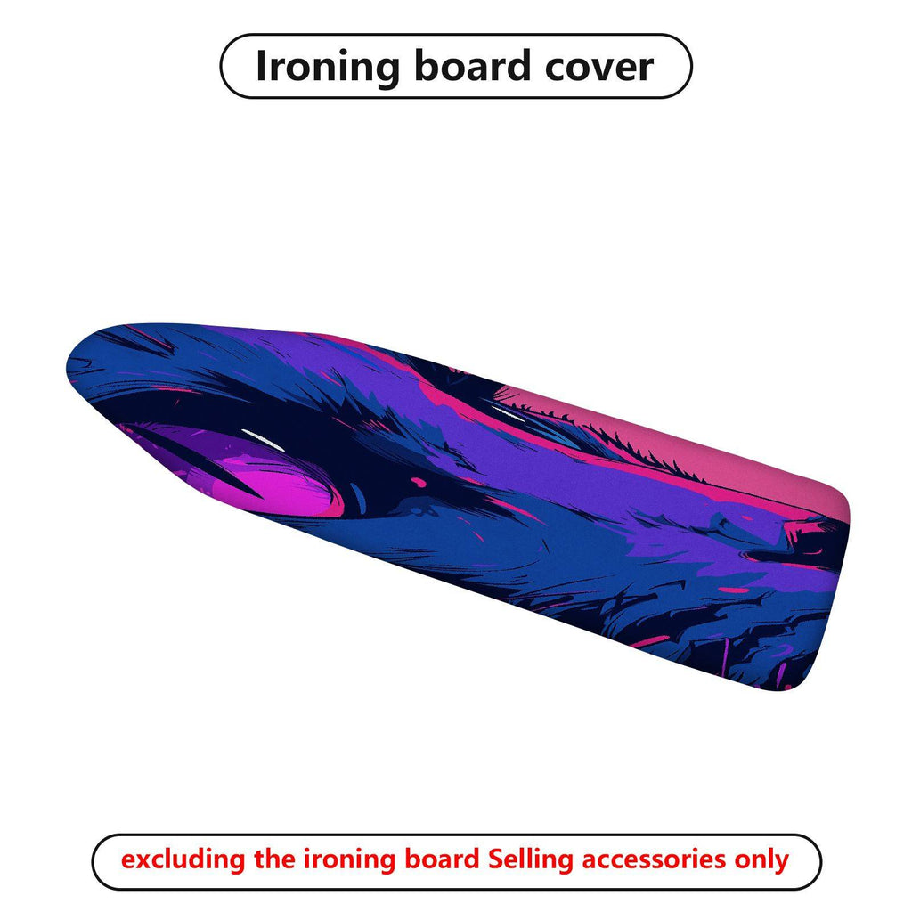 1-Piece Abstract Colorful Wolf  Ironing Board Cover, Universal Size, Without Board