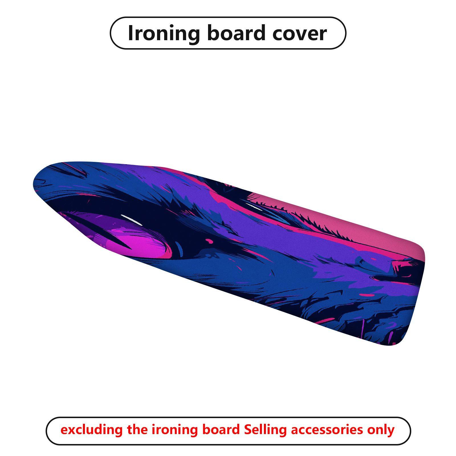 1-Piece Abstract Colorful Wolf  Ironing Board Cover, Universal Size, Without Board