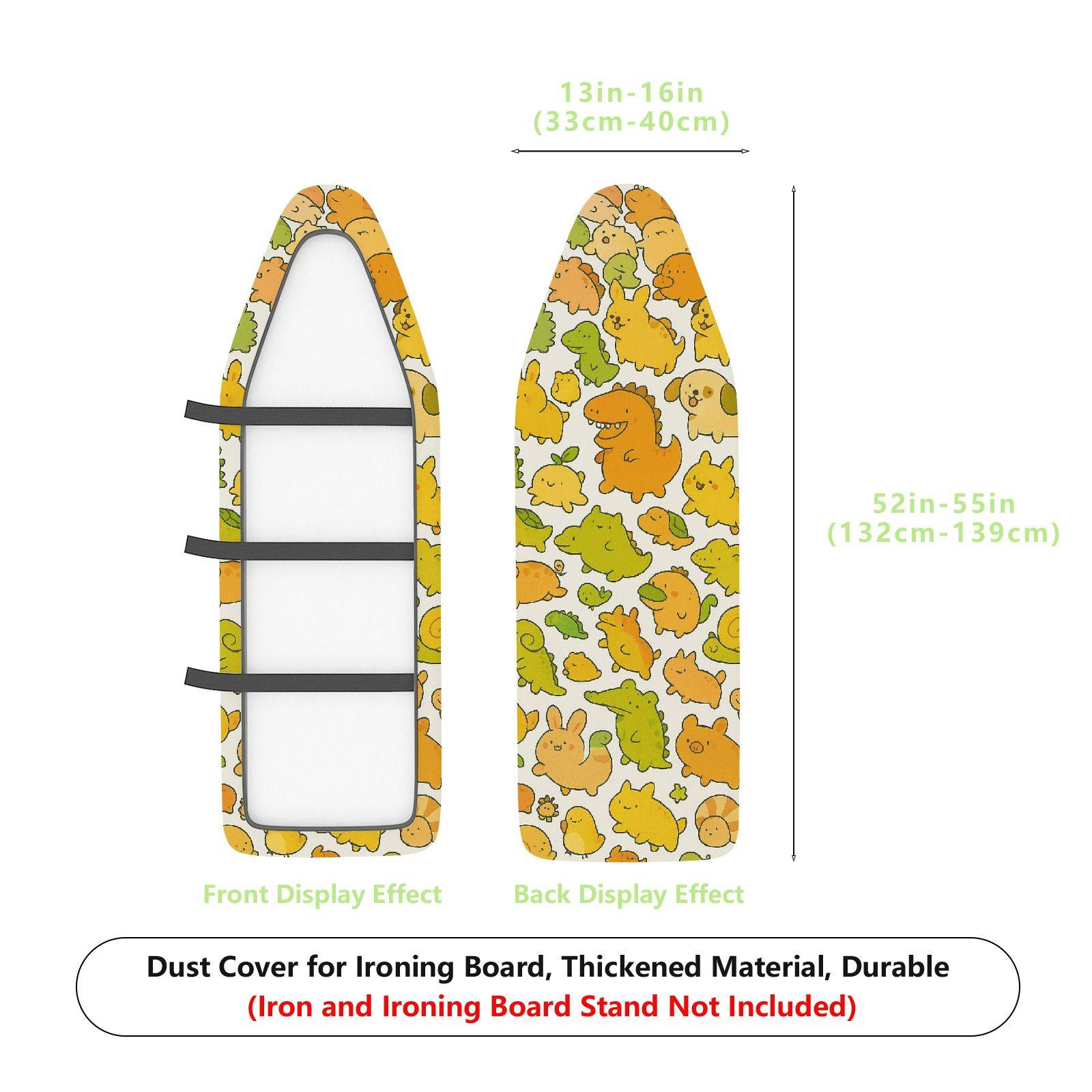 1-Piece Dinosaur  Animal  Ironing Board Cover, Universal Size, Without Board