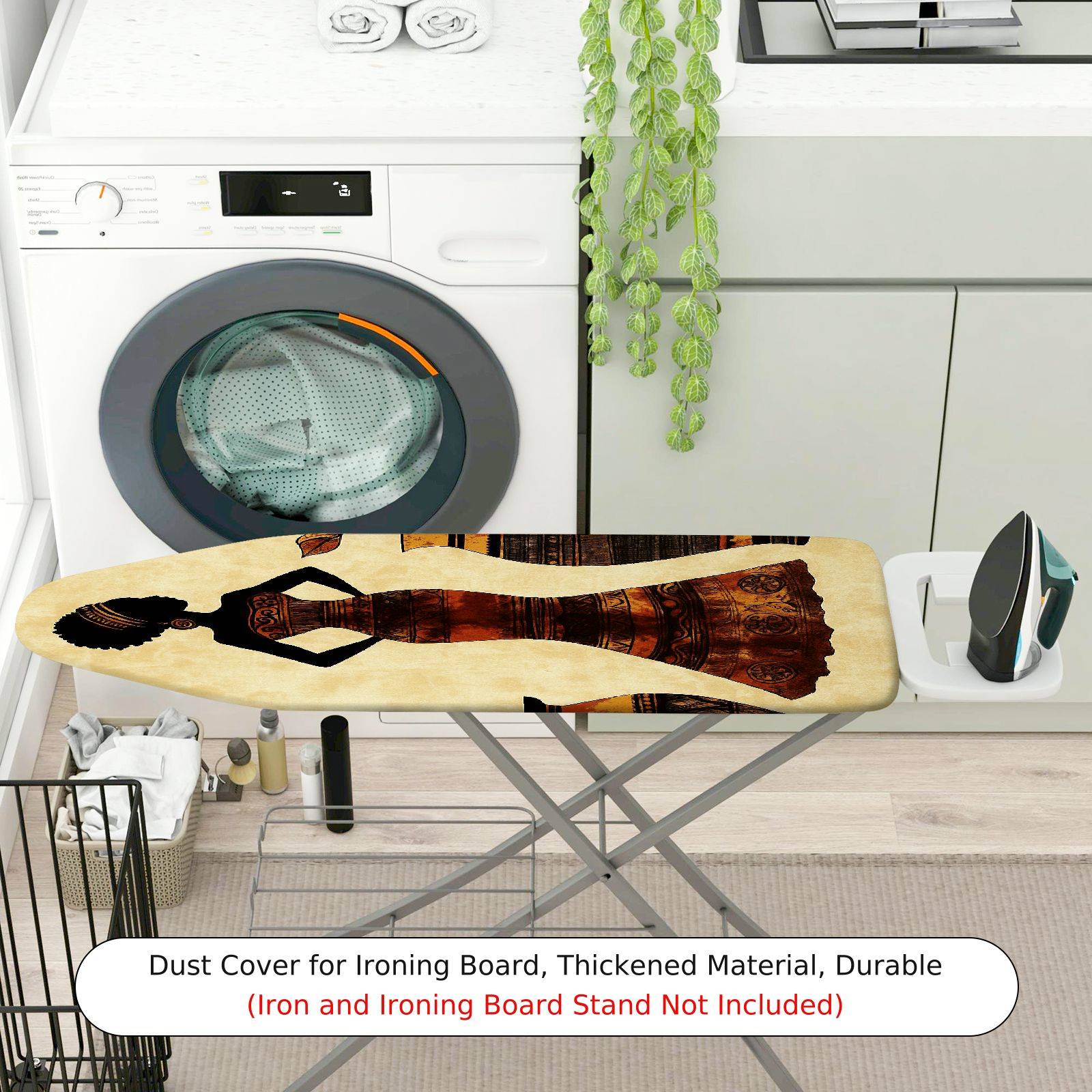 1-Piece African Art Tribal Woman Cultural  Ironing Board Cover, Universal Size, Without Board