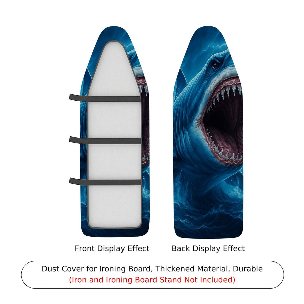1-Piece Shark Ocean Art Cool  Ironing Board Cover, Universal Size, Without Board