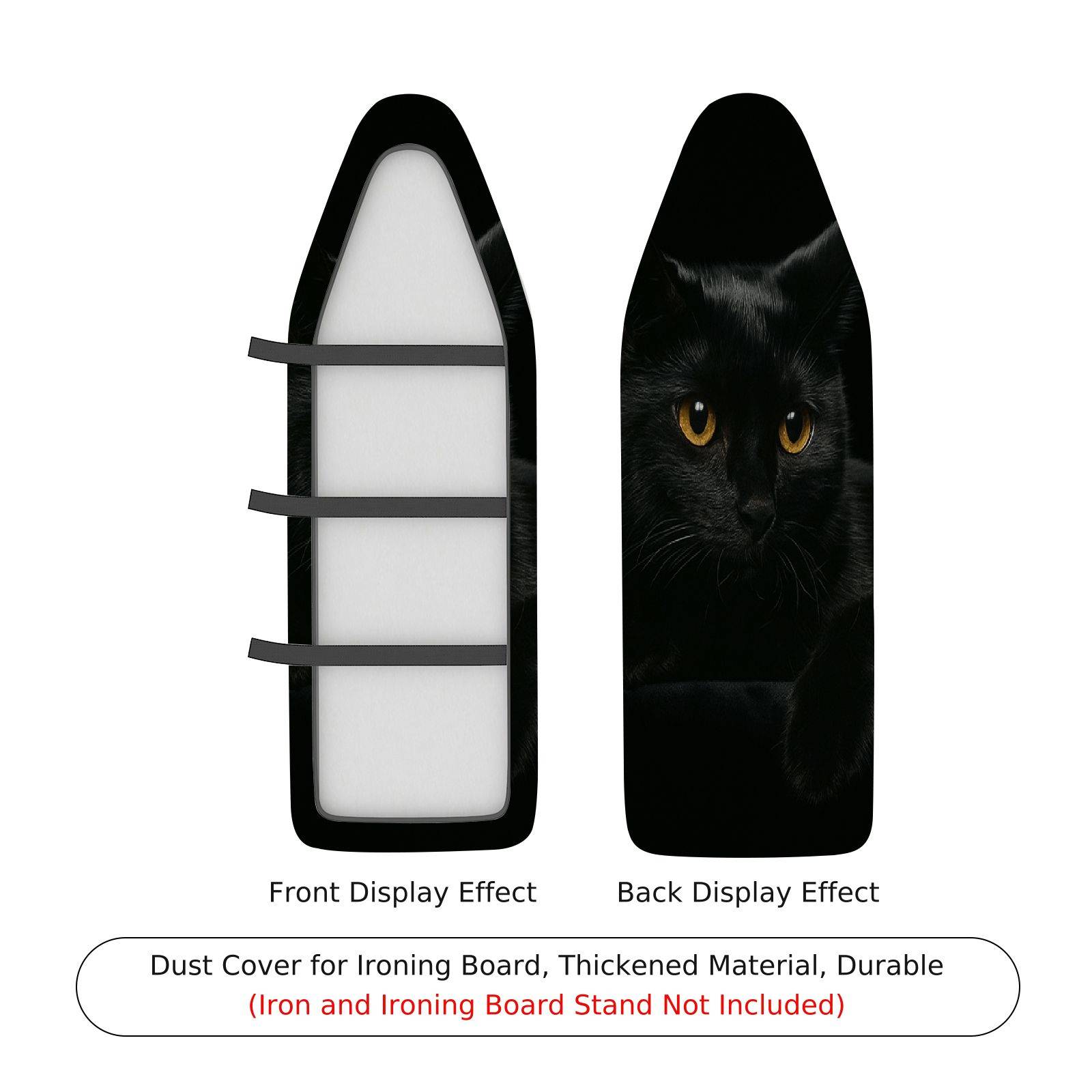 1-Piece Black Cat Eyes Pet Animal Halloween  Ironing Board Cover, Universal Size, Without Board