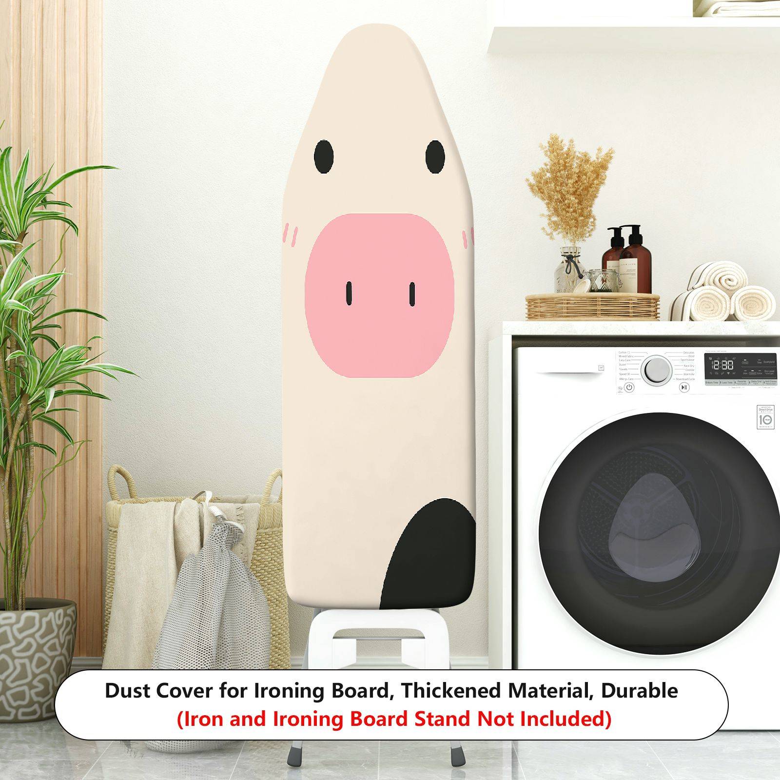 1-Piece Pig Cow Animal  Ironing Board Cover, Universal Size, Without Board