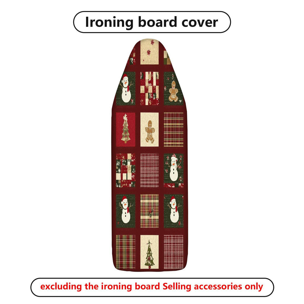 1-Piece Christmas Snowman Gingerbread  Ironing Board Cover, Universal Size, Without Board