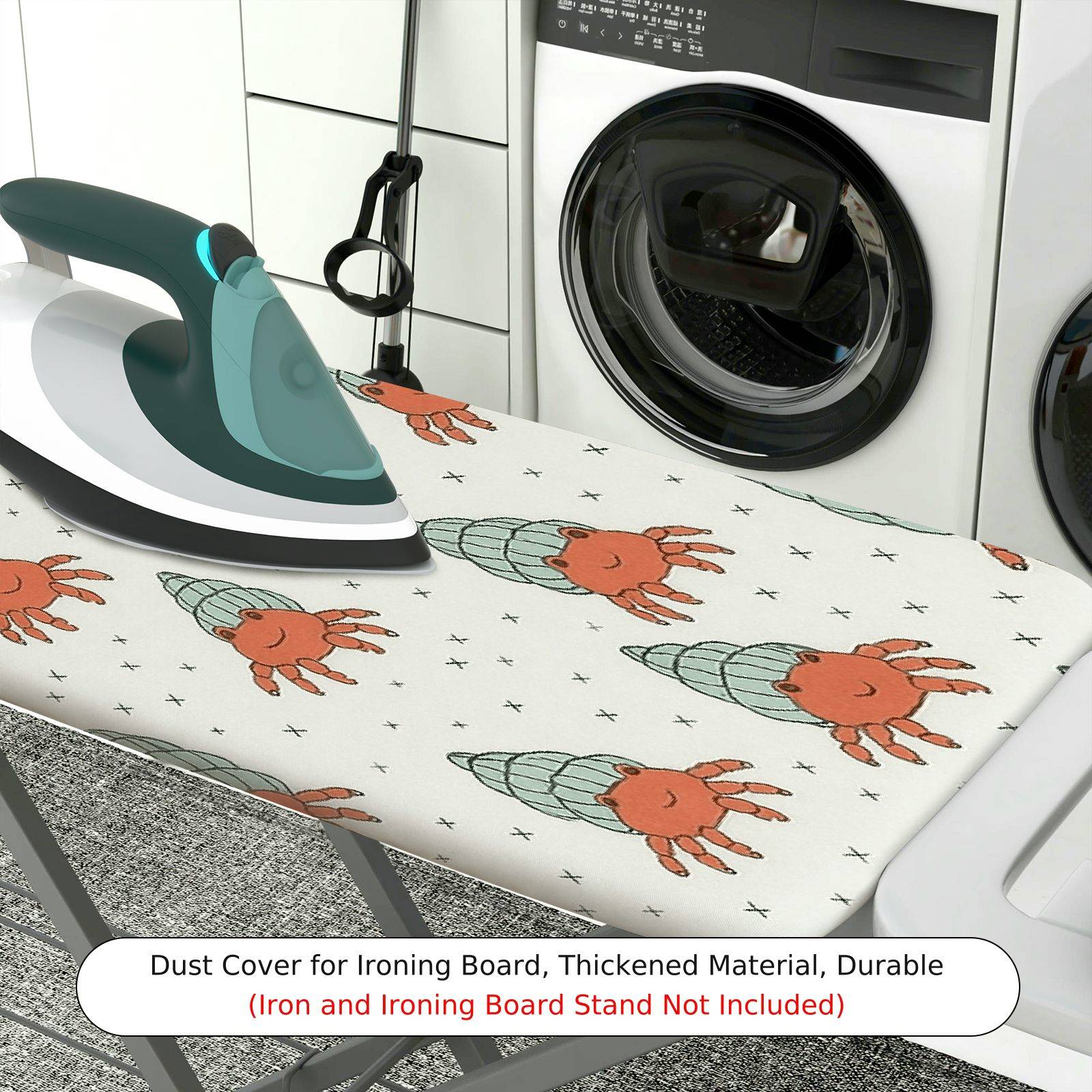 1-Piece Animal Crab  Ironing Board Cover, Universal Size, Without Board