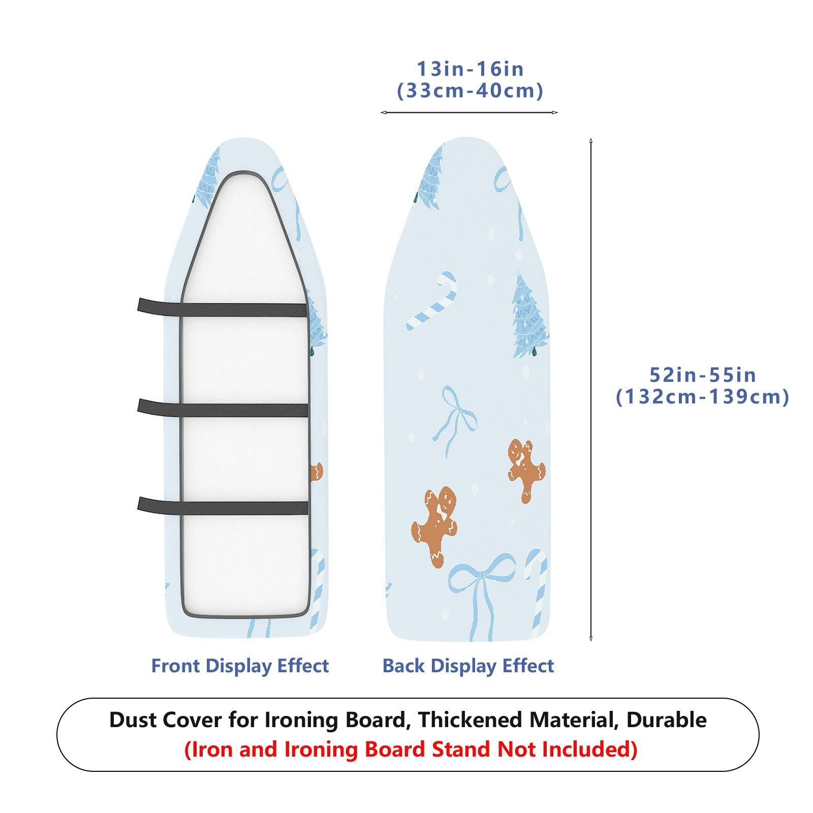 1-Piece Christmas Candy Tree  Ironing Board Cover, Universal Size, Without Board