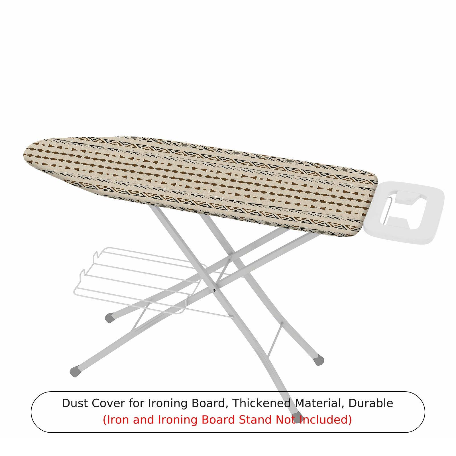1-Piece Geometric Striped Beige  Ironing Board Cover, Universal Size, Without Board