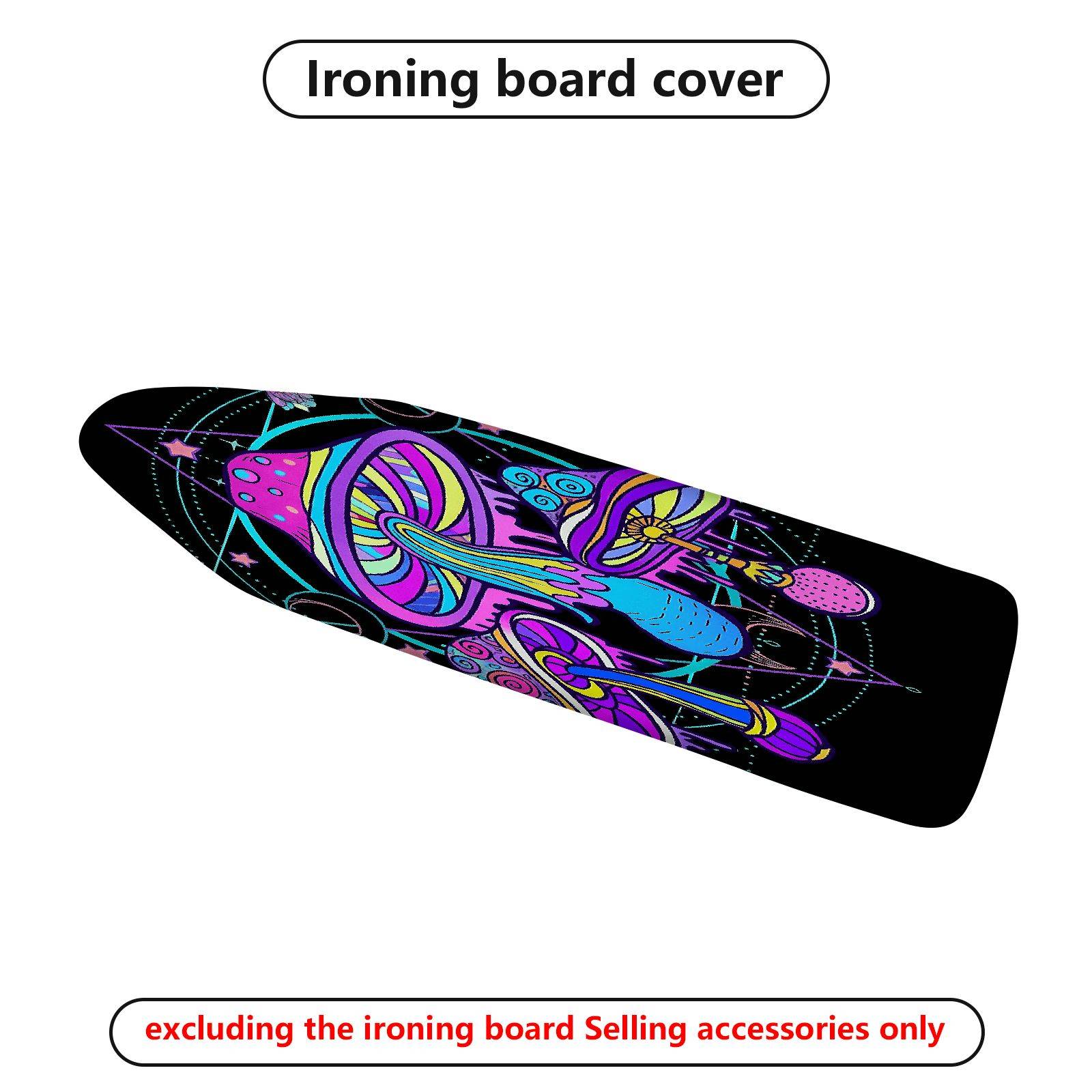 1-Piece Psychedelic Abstract Cosmic  Ironing Board Cover, Universal Size, Without Board