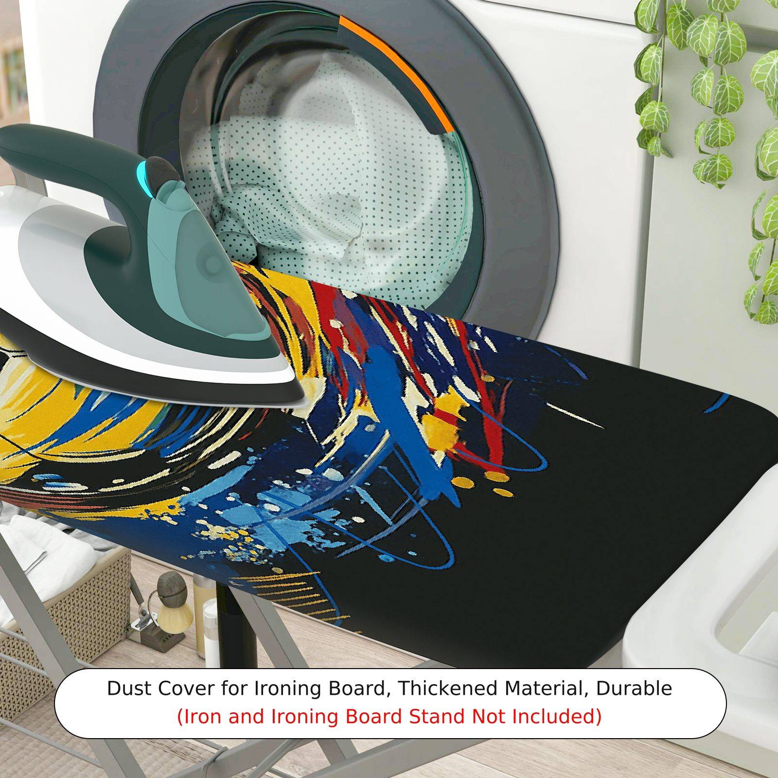 1-Piece Soccer Abstract Colorful  Ironing Board Cover, Universal Size, Without Board