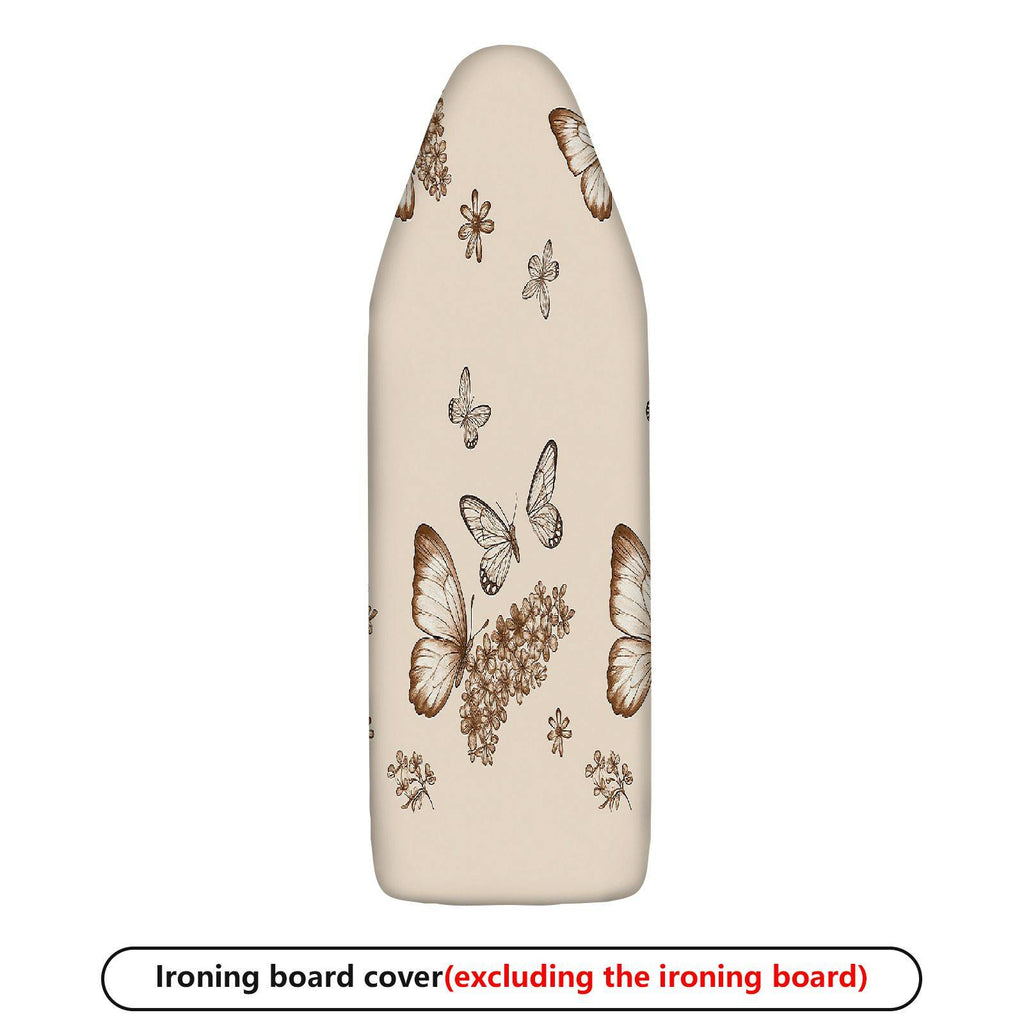 1-Piece Butterflies Flowers Pattern Beige  Ironing Board Cover, Universal Size, Without Board