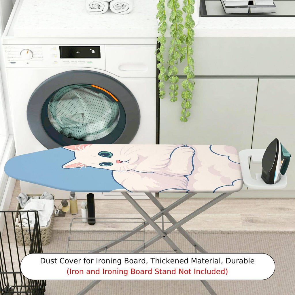 1-Piece Cute Cat Blue Animal  Ironing Board Cover, Universal Size, Without Board