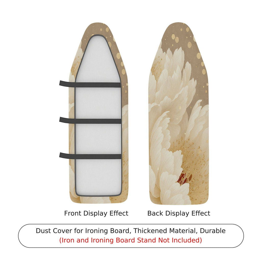 1-Piece Floral Beige Gold  Ironing Board Cover, Universal Size, Without Board