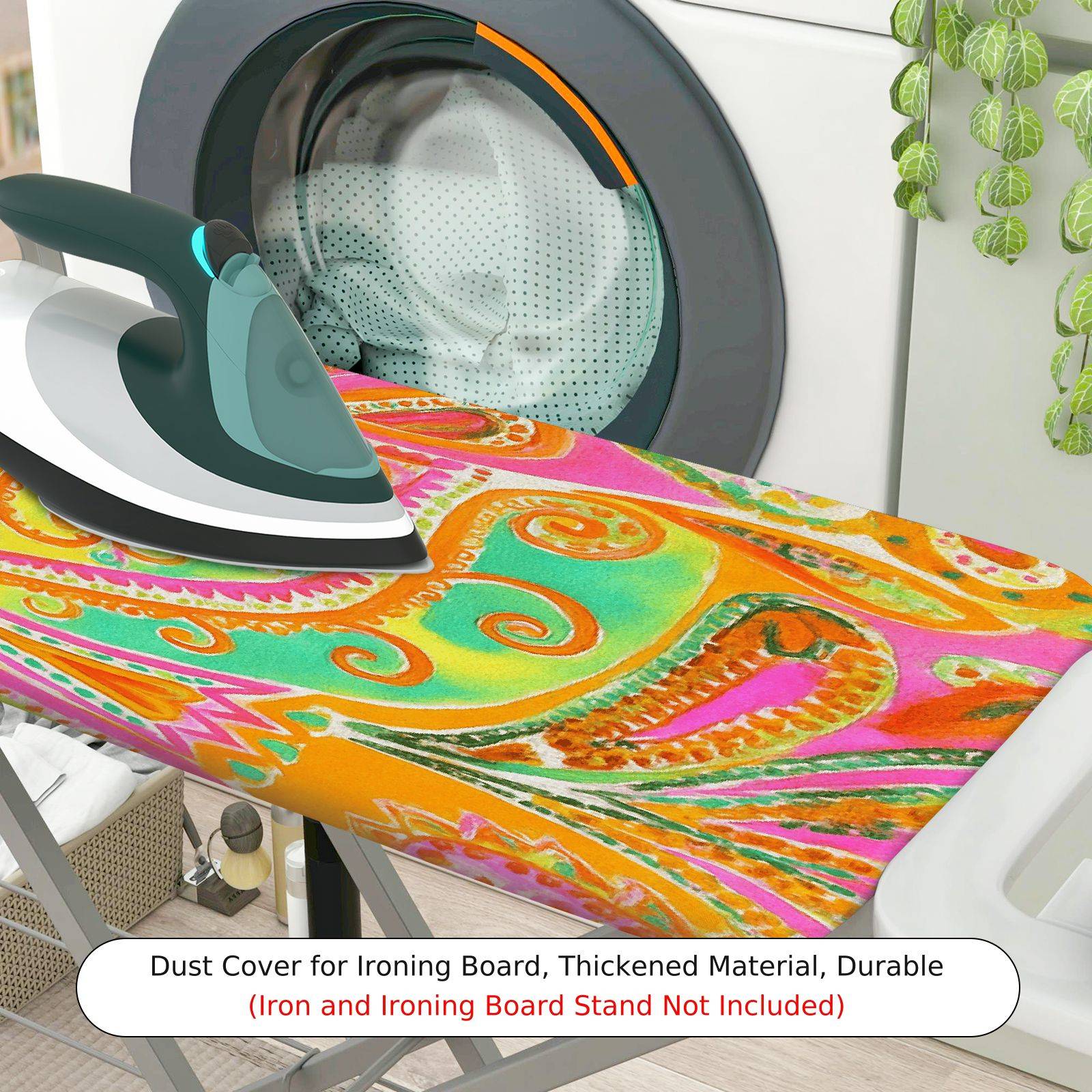 1-Piece Colorful Paisley Abstract Art  Ironing Board Cover, Universal Size, Without Board