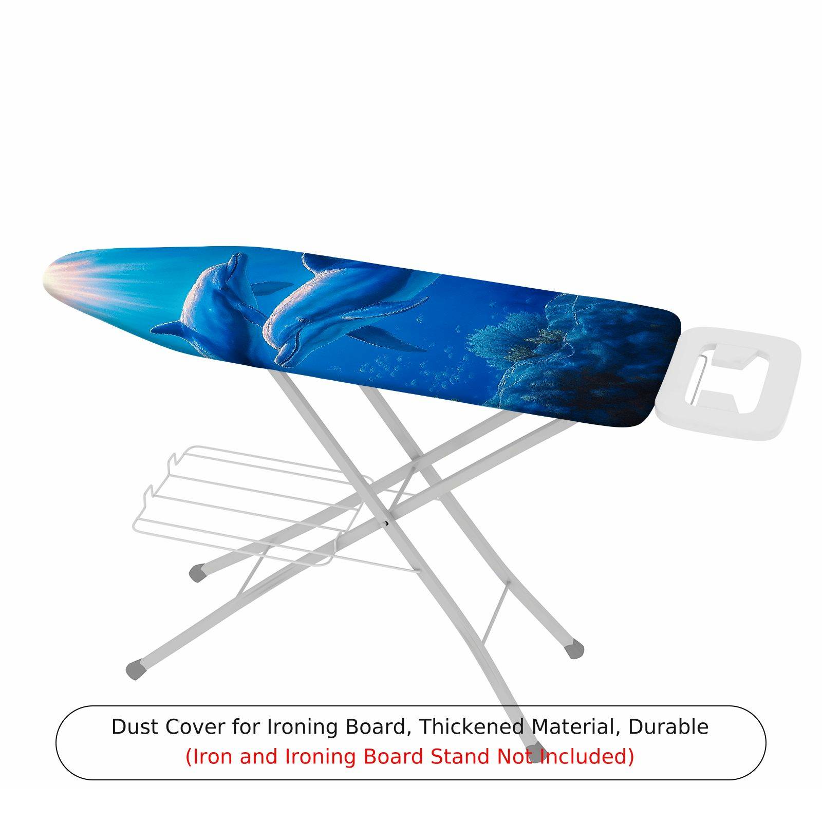 1-Piece Dolphin Ocean Blue  Ironing Board Cover, Universal Size, Without Board