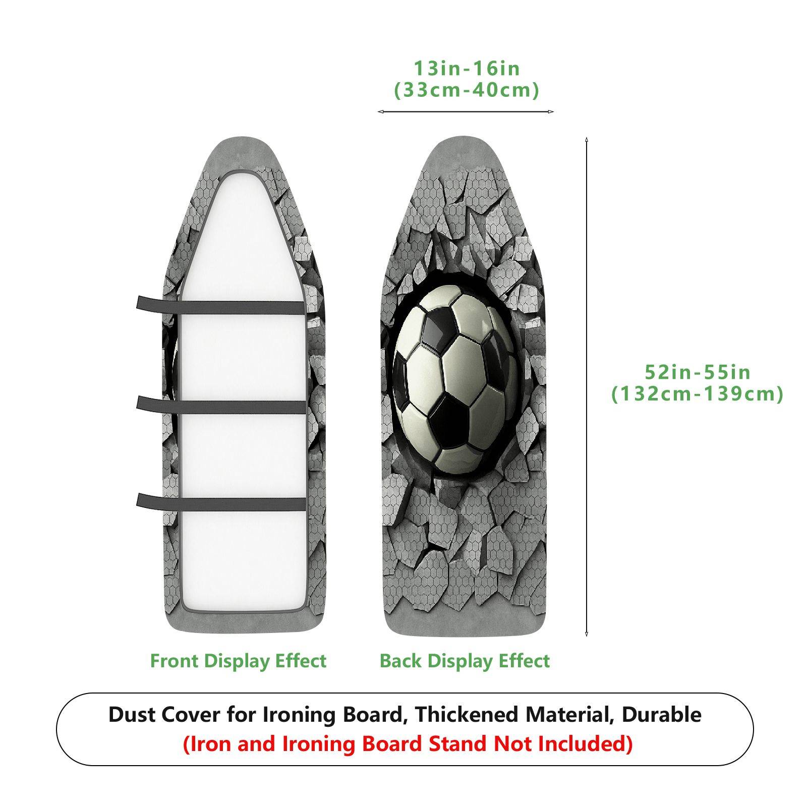 1-Piece Football Soccer Style Abstract  Ironing Board Cover, Universal Size, Without Board