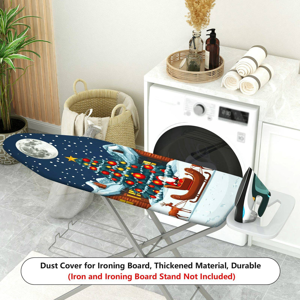 1-Piece Christmas Santa Moon  Ironing Board Cover, Universal Size, Without Board