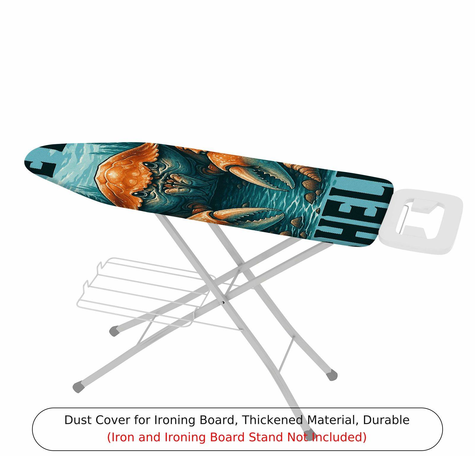 1-Piece Crab Ocean Blue  Ironing Board Cover, Universal Size, Without Board
