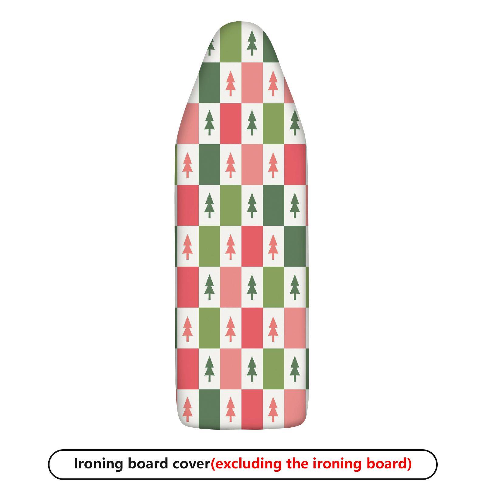 1-Piece Christmas Tree Pattern Decorative Red Green  Ironing Board Cover, Universal Size, Without Board