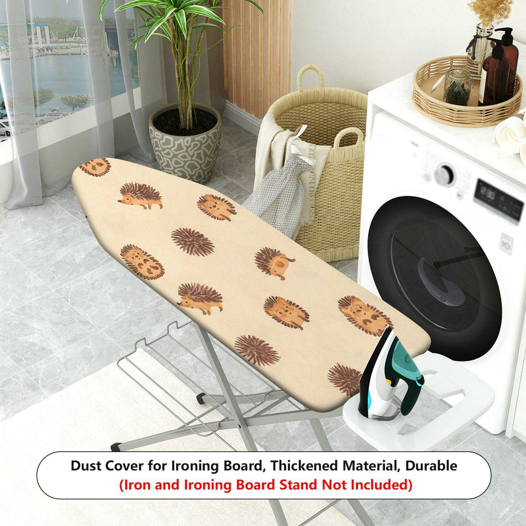 1-Piece Hedgehog Animal Print Beige  Ironing Board Cover, Universal Size, Without Board