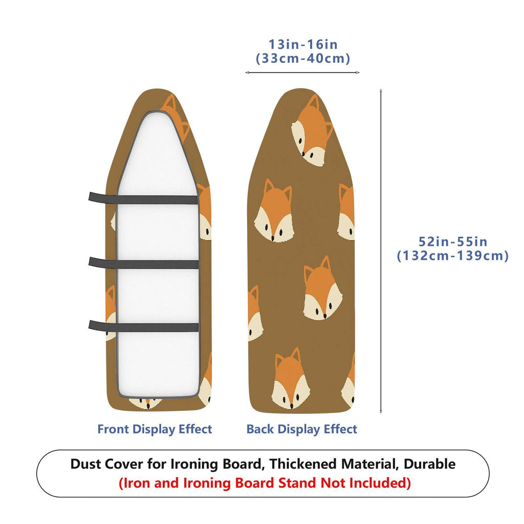 1-Piece Fox Animal Pattern Brown  Ironing Board Cover, Universal Size, Without Board