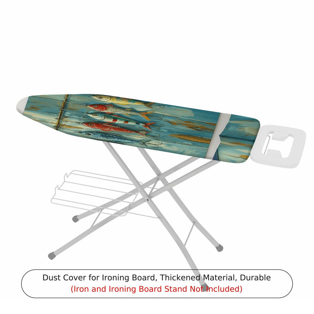 1-Piece Fish Ocean Nautical  Ironing Board Cover, Universal Size, Without Board