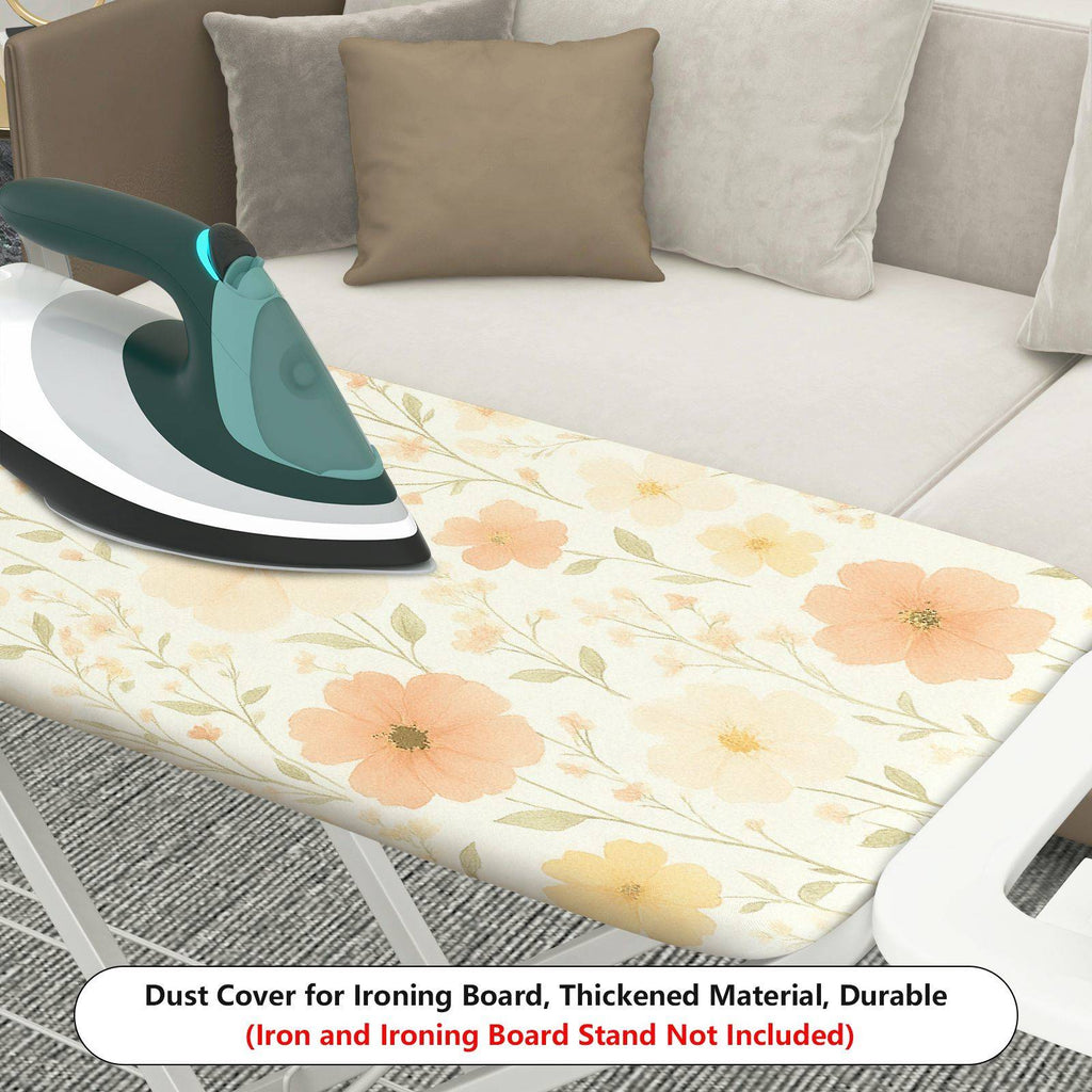 1-Piece Pastoral Floral Beige  Ironing Board Cover, Universal Size, Without Board