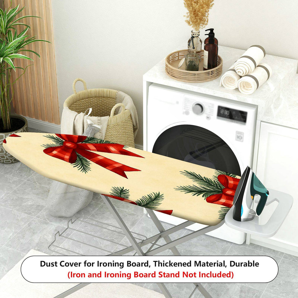 1-Piece Christmas Bow Pine  Ironing Board Cover, Universal Size, Without Board