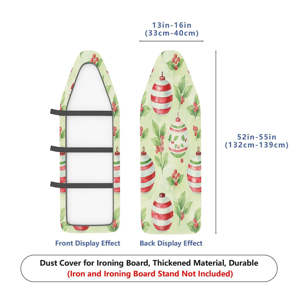1-Piece Holiday Christmas Decorative Pattern Holly Leaves Household  Ironing Board Cover, Universal Size, Without Board