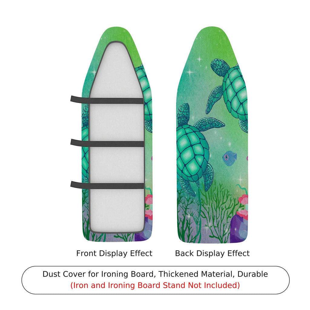 1-Piece Sea Turtle Ocean Green  Ironing Board Cover, Universal Size, Without Board