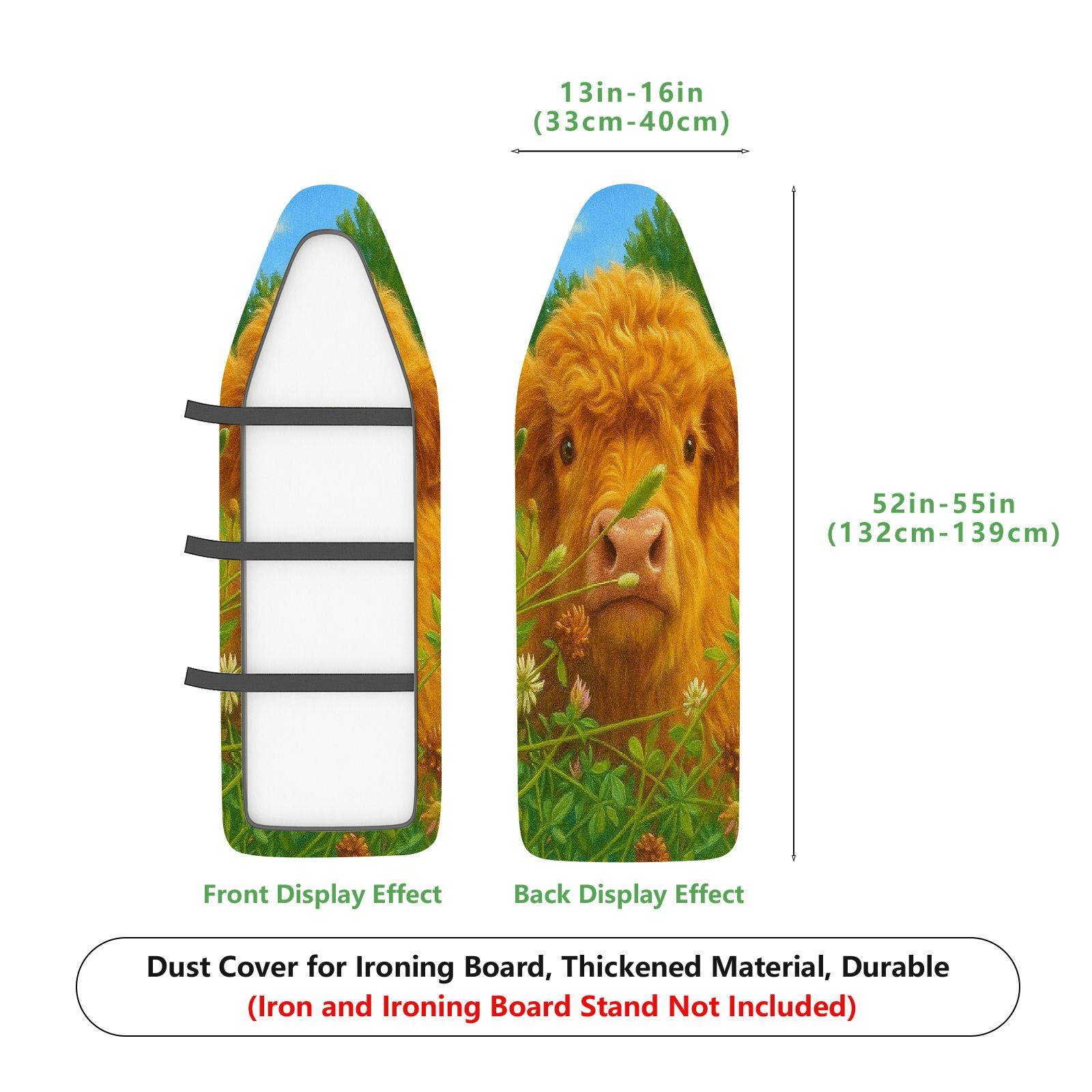 1-Piece Animal Nature Art  Ironing Board Cover, Universal Size, Without Board